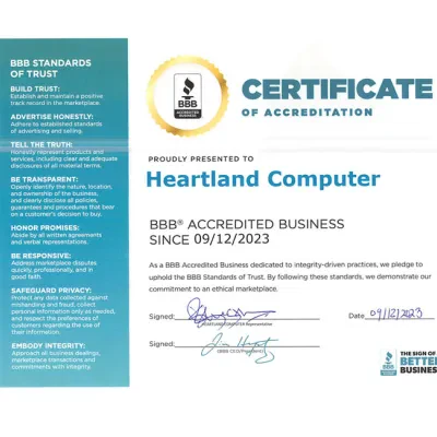 BBB Certificate of Accreditation