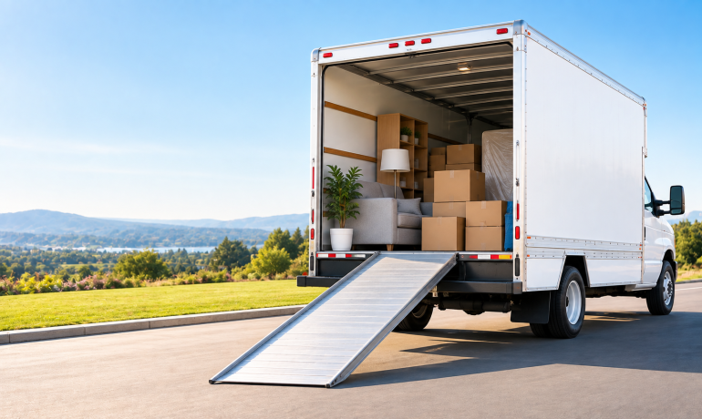 U-Haul truck loading